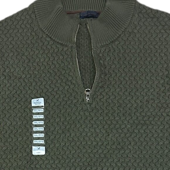 Denver Hayes Academia Chunky Fisherman Knit Sweater Sz 3XL Green Heritage Cozy - Picture 2 of 9